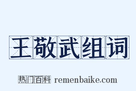 王敬武组词是什么意思的图片